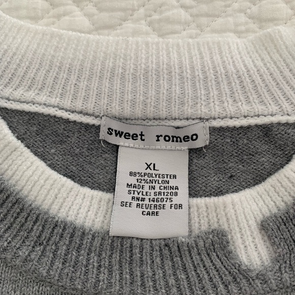 Sweet Romeo Charcoal Crew Neck Sweater - Picture 4 of 4